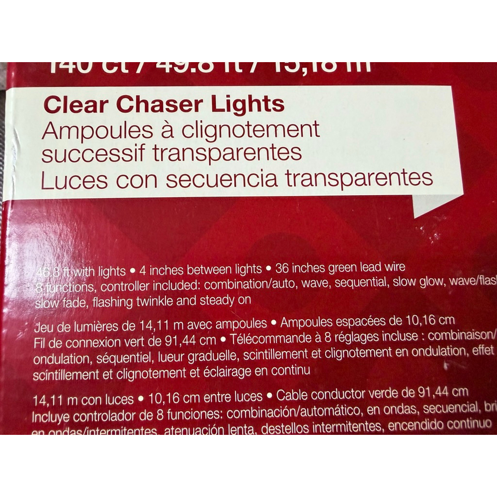 5 New in Box-140 ct. Chaser Lights-8 functions - Picture 4 of 6